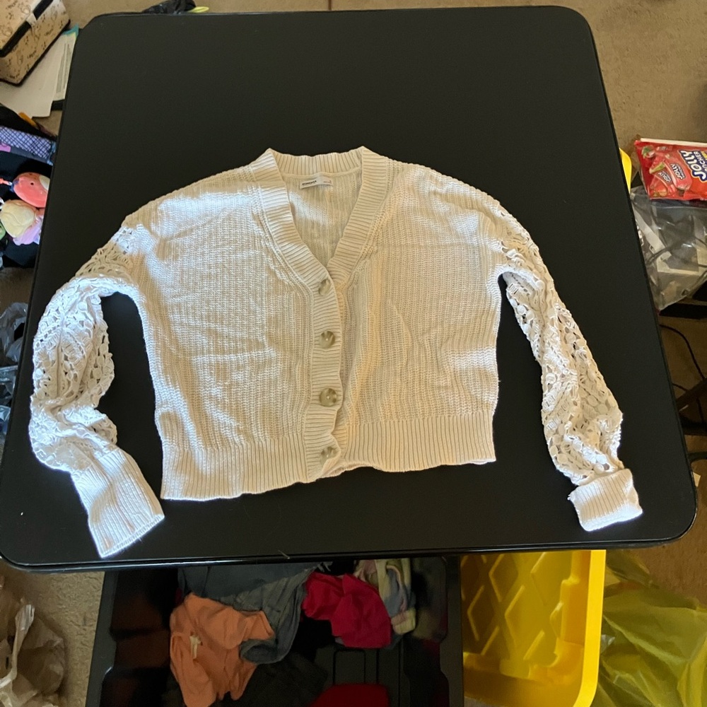 Sonoma Women's White Cardigan Sweater